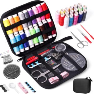 Travel Sewing Kit Portable Sewing Supplies Accessories for Adults, Beginner, Home, Emergency, Including Needle and Thread kit, Scissors,Tape Measure, Seam Ripper (B-Nomal)