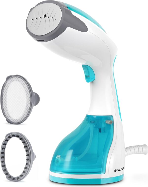Clothes Steamer, Portable Handheld Steamer, Garment Fabric Wrinkles Remover, 30-Second Fast Heat-up, Auto-Off, Large Detachable Water Tank